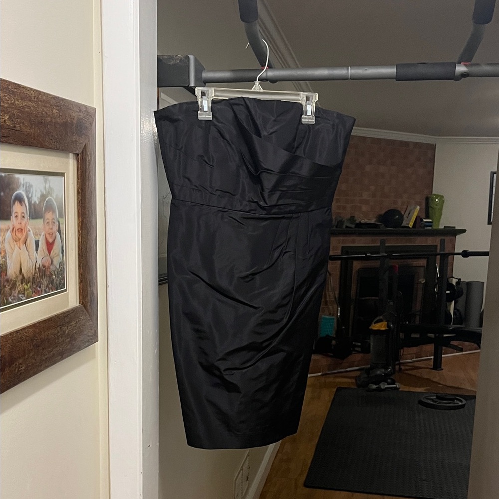 J. Crew Classic Black Strapless Dress